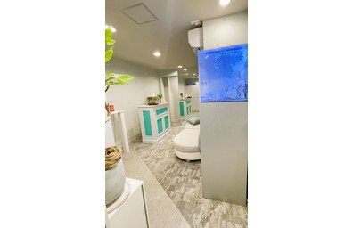 エステにキューブ型水槽設置